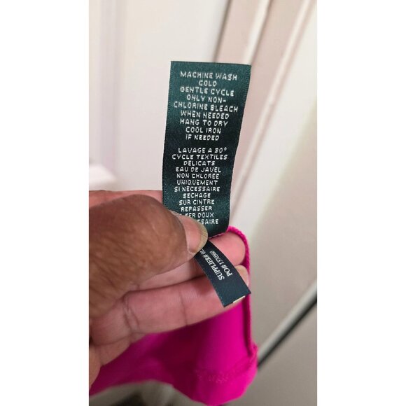 Ralph Lauren Women's Cocktail Sleeveless Fuchsia Pleated A-Line Dress Size 10 - Picture 8 of 8